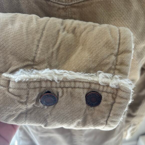 Abercrombie & Fitch Vintage Y2K Tan Velvet Sherpa Jacket Size M - Picture 9 of 11
